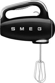 Ръчен миксер SMEG 50's Style HMF01BLEU, 250W, 9 скорости, Турбо, Скрит LED дисплей, Таймер, Аксесоари, Черен