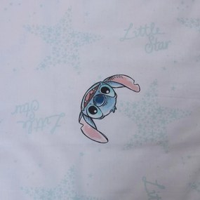 Бяло памучно детско спално бельо за детско креватче 100x135 cm Lilo and Stitch "White Star" – Jerry Fabrics