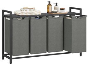 Кош за пране REX черен/сив