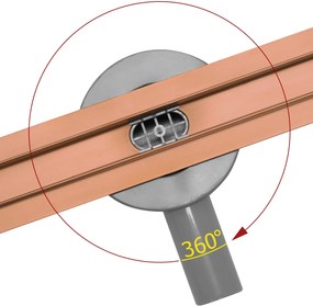Линеен сифон Rea NEO Slim Pro brushed copper 70