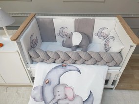 Babyhome Комплект за бебешко легло 60/120 см - слонче