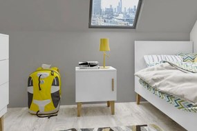 Нощно шкафче Kubi - бяло