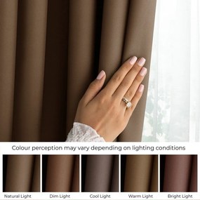 Кафяво затъмняващо перде 140x250 cm Carli Tie – Restilo