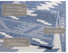 Синьо-кремав килим на открито , 80 x 150 cm Malibu - NORTHRUGS