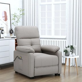 3073820 vidaXL Електрически масажен стол, таупе, текстил