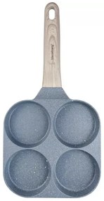 Тиган с 4 отделения Klausberg KB 7822, 18.5 см, Мраморно покритие, Индукция, Сив