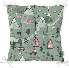 Възглавница за сядане Village от памучна смес, 40 x 40 cm - Minimalist Cushion Covers