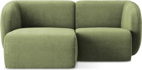 Зелен шенилов ъглов диван (ляв ъгъл) Lani – Makamii