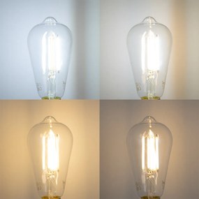 E27 Димируема LED крушка ST64 прозрачна 7W 806lm 2700-6500K