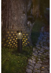 Черна слънчева LED светлина от неръждаема стомана, височина 39 cm Blace - Star Trading