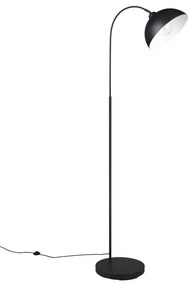 Черна подова лампа с метален абажур (височина 170 cm) Sierra – Trio