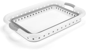 Бяло-сива пластмасова кошница за пране 40 л - Addis