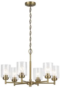 Kichler KL-WINSLOW6-NBR - Пендел WINSLOW 6xE27/60W/230V месинг