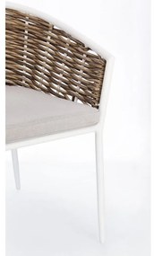 Бял градински стол метален Maribela – Bizzotto