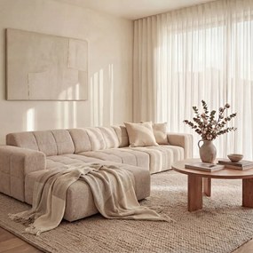 Бежов ъглов диван (ляв ъгъл) Chicago - Cosmopolitan Design