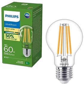 LED крушка ретро Philips E27/4W/230V 2700K