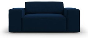 Тъмносиньо кадифено кресло Jodie – Micadoni Home