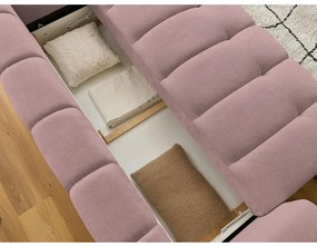 Розов сгъваем/с място за съхранение диван 251 cm Fuji – Bobochic Paris