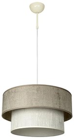 Пендел АЛБА МЕТРО, ø400, крем, абажури Сарай Бронз + Крем, 1xE27