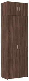 3281335 vidaXL Шкаф за съхранение, кафяв дъб, 70x42,5x225 см, инженерно дърво