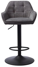 Тъмносив бар стол с регулируема височина Nolan – Unique Furniture