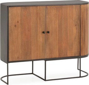 Скрин от масивно манго в естествен цвят 110x90x40 cm Curve – MOME