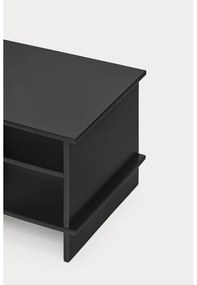 Черно нощно шкафче с рафтове Inari – Teulat