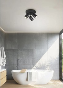 Матово черен метален прожектор Angelo - Trio