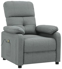 348288 vidaXL Масажен стол, тъмносив, текстил