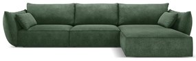 Тъмнозелен ъглов диван (десен ъгъл) Vanda - Mazzini Sofas
