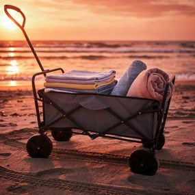 Ултралека сгъваема градинска транспортна количка - товароносимост 100 кг