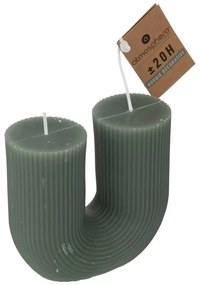 Свещ без аромат atmosphera Demi U - Зелен