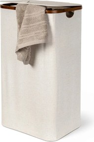 Кремав текстилен кош за пране Bamboo/Linen – Bigso