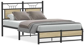 4106960 vidaXL Рамка за легло без матрак сонома дъб 120x200 см инженерно дърво