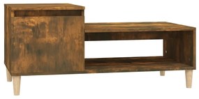 821129 vidaXL Кафе маса, опушен дъб, 100x50x45 см, инженерно дърво