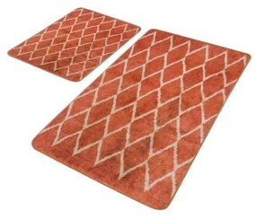 Теракотени кадифени килими за баня в комплект от 2 бр. 60x100 cm – Mila Home