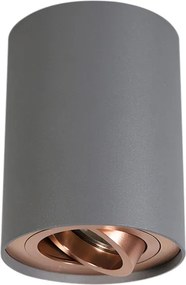 Интелигентен прожектор сив с мед, вкл. GU10 WiFi източник на светлина - Rondoo Up