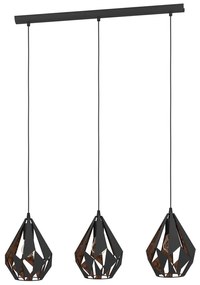 Черно висящо осветително тяло с метален абажур CARLTON 1 – EGLO