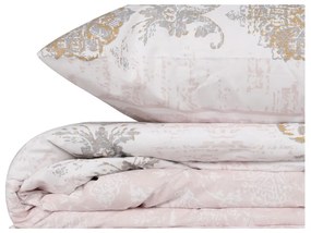 Кафяво и бежово памучно спално бельо за единично легло 140x200 cm Daisy - Mijolnir