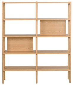 Етажерка за книги в дъб 140x166 cm Holton - Rowico