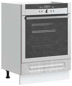 853523 vidaXL Шкаф за фурна, Kalmar, сив сонома, инженерно дърво