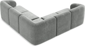 Сив шенилов ъглов диван Lani – Makamii