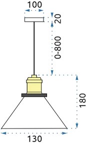 Висяща лампа Verto A Transparent APP042-1CP