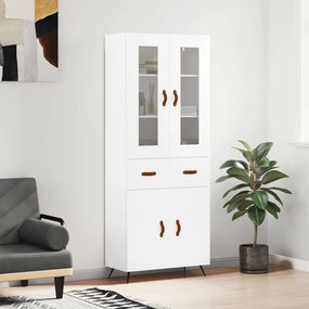 Sonata H Висок шкаф, бял, 69,5x34x180 см, инженерно дърво