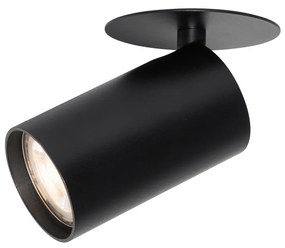 Комплект от 6 модерни вградени спота черни GU10 50mm - Chels