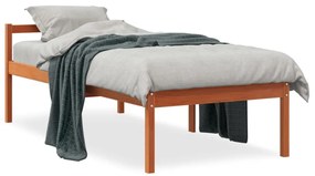 844155 vidaXL Легло за възрастни хора, восъчнокафяво, 90x200 см, бор масив