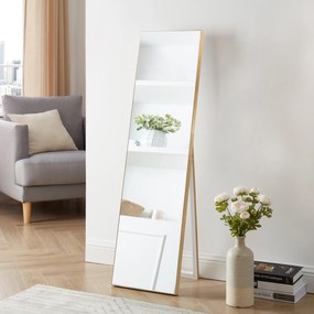 Stand mirror Barletta 150x35 cm inclinable Gold