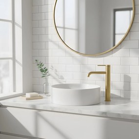 Смесител за мивка Rea Spot Brush Gold High