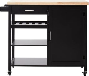 Кухненски остров на колелца от масивно каучуково дърво 48x105 cm Frankfurt – Premier Housewares