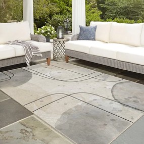 Сиво-кремав килим подходящ за пране 160x230 cm Simple Lines – Mila Home